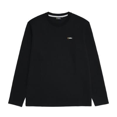 [내셔널지오그래픽] 유니 스몰로고 라운드 긴팔티셔츠 남녀공용 N226UTS110