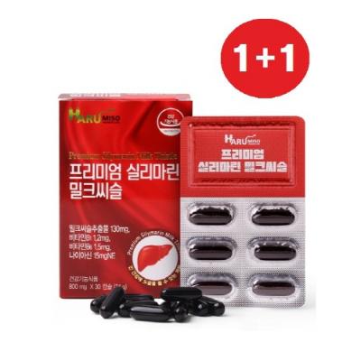 [1+1] 하루미소 프리미엄 실리마린 밀크씨슬 (800mgx30캡슐)/간 건강에 도움