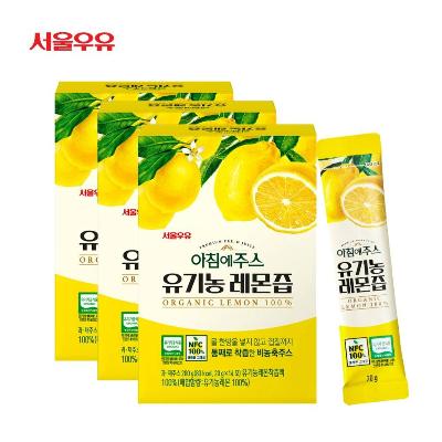 [서울우유] 아침에주스 착즙100% 유기농 레몬즙 20gx14포 280g 6개 (84포)