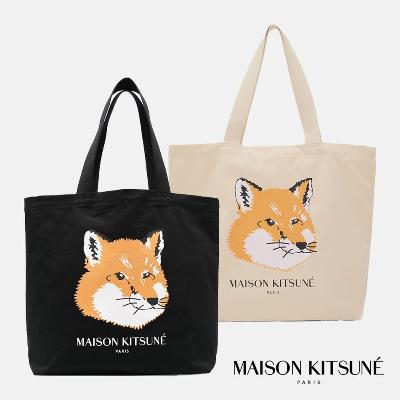 메종 키츠네 폭스 헤드 토트백