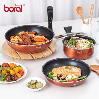 [보랄] IH 분리형 후라이팬&냄비 멀티핸들 프리미엄 5종세트 BR-FP500S