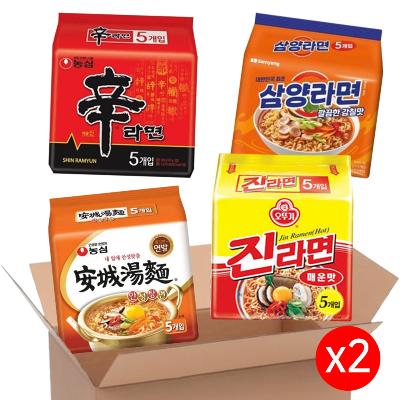신라면10+안성탕면10+진라면매운맛10+삼양라면10