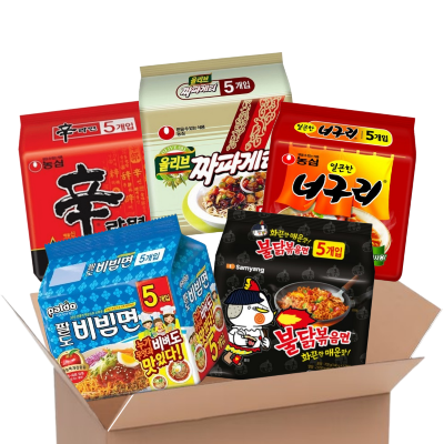 신라면5+너구리5+짜파게티5+불닭볶음면5+팔도비빔면5
