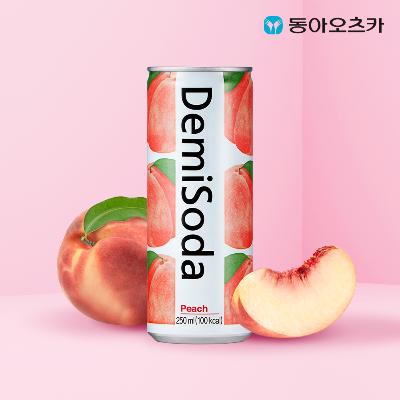 [동아오츠카] 데미소다 피치 250ml 캔 30입 음료 음료수