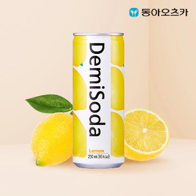 [동아오츠카] 데미소다 레몬 250ml 캔 30입 음료 음료수