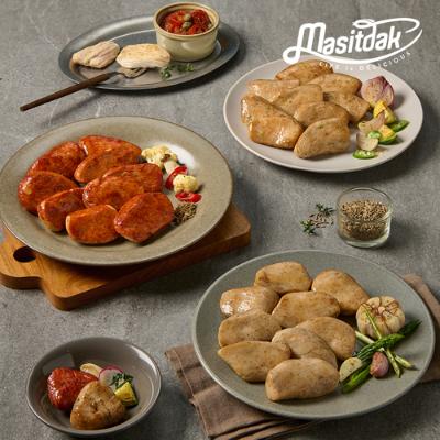 [랭킹닭컴] 맛있닭 닭가슴살 소프트 3종 혼합 13팩(고추5/마늘4/탄두리4)