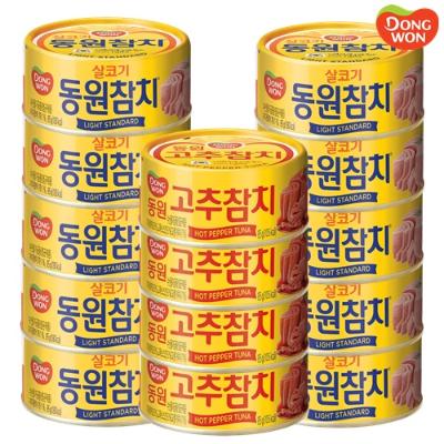 [동원] 라이트스탠다드 참치 85g 10캔 + 고추참치 85g 4캔 [3777126]