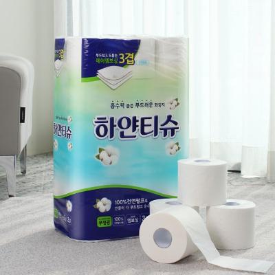 [하얀티슈] 천연펄프 도톰 엠보싱 3겹 데코 화장지 18m x 30R