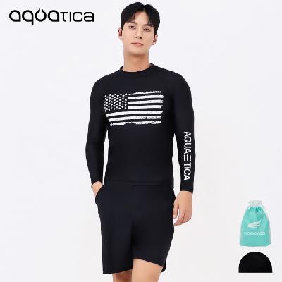 아쿠아티카 남성 래쉬가드 AQAMT401상의+PZ 반바지세트