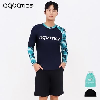 아쿠아티카 남성 래쉬가드 AQAMTS24017 상의+PZ 반바지세트