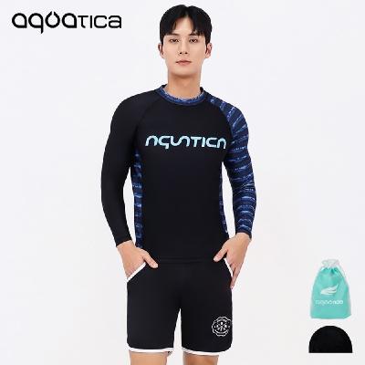아쿠아티카 남성 래쉬가드 AQAMTS24015 상의+트렁크반바지세트