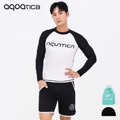 아쿠아티카 남성 래쉬가드 AQAMTS23011 상의+트렁크반바지