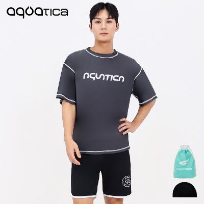 아쿠아티카 남성 래쉬가드 AQAMTS23010 상의+트렁크반바지