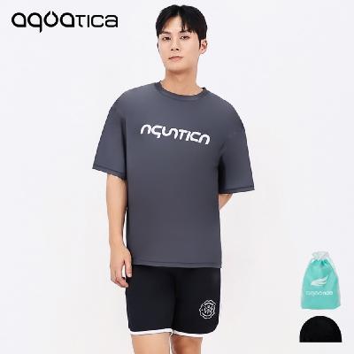 아쿠아티카 남성 래쉬가드 AQAMTS23009 상의+트렁크반바지