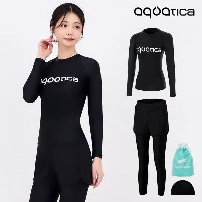 아쿠아티카 여성 래쉬가드 AQAWTS23010+WL 레깅스반바지세트