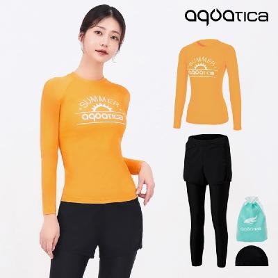 아쿠아티카 여성 래쉬가드 AQAWTS23001+WL 레깅스반바지세트
