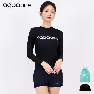 아쿠아티카 여성 래쉬가드 AQAWTS23010+레이어드 스윔 보드숏 NV세트