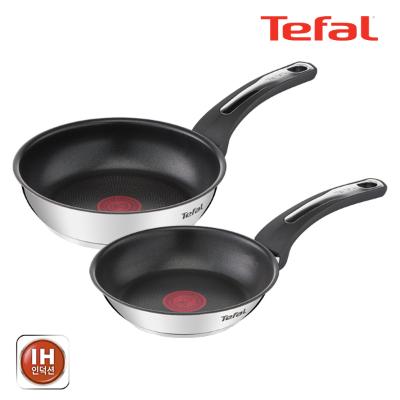 테팔_ 팬&냄비 인덕션 스테인리스 스틸 뉴 이모션 2종세트 (프라이팬 18cm + 20cm)