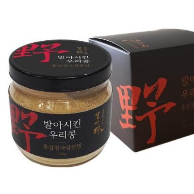 [발아야] 발아시킨 우리콩 홍삼 청국장 분말 2통 선물세트 (250gx2통)