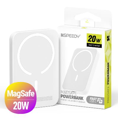 [스피디] 20W 맥세이프 무선충전 보조배터리 5000mAh + 맥세이프링