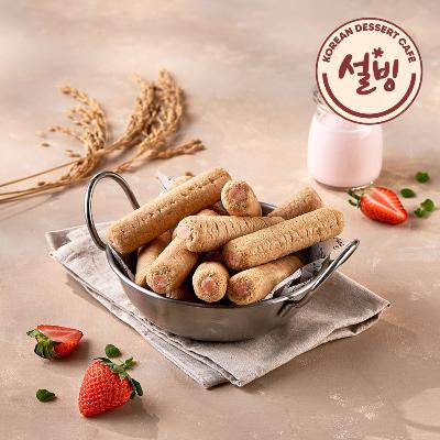 설빙 크리스피롤 딸기우유맛 500g