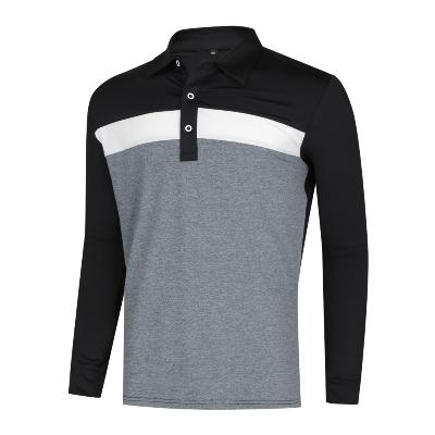 [파파브로] 남성 탄력 카라 골프 긴팔 셔츠 2color