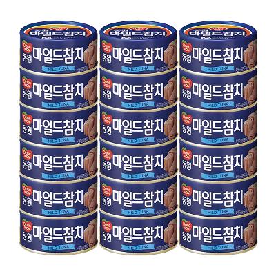 [동원] 마일드90gX18캔 동원 캔 참치 동원참치
