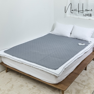 나비홈 2026년형 국내생산 전자파차단 무자계 온열 탄소 워셔블 전기요  다크그레이, 140X180cm(더블)