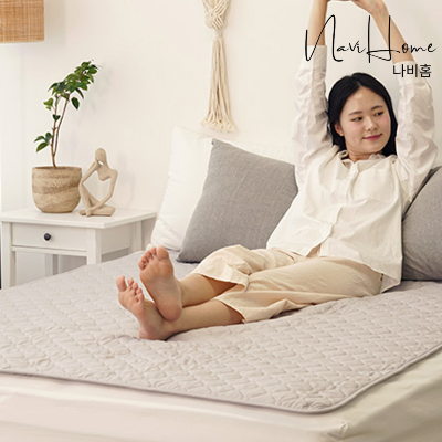 나비홈 2026년형 국내생산 전자파차단 무자계 온열 탄소 워셔블 전기요 라이트그레이, 140X180cm(더블)