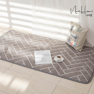 나비홈 2026년형 국내생산 헤링본 전자파차단 무자계 온열 탄소 전기 매트 90X180cm (싱글)