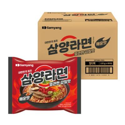 [삼양식품] 삼양라면 매운맛(5입멀티) 40개입
