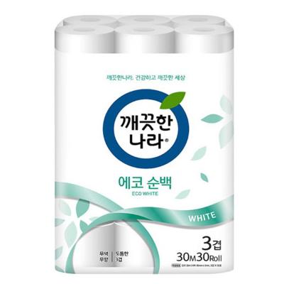 [깨끗한나라] 에코 순백 3겹 30m 30롤*3팩