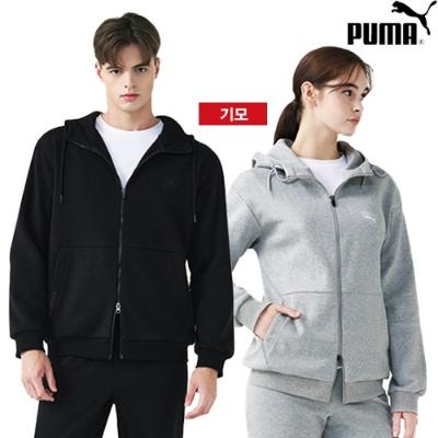 [푸마] ★25FW★ 기모 후드 집업자켓(투웨이) PU5456 /색상사이즈선택:라이트그레이,블랙/90~115