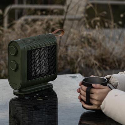 [듀플렉스] 가정용 캠핑용 사무실 발난로 PTC 미니 온풍기 전기히터 DP-AK15FH (아미그린)