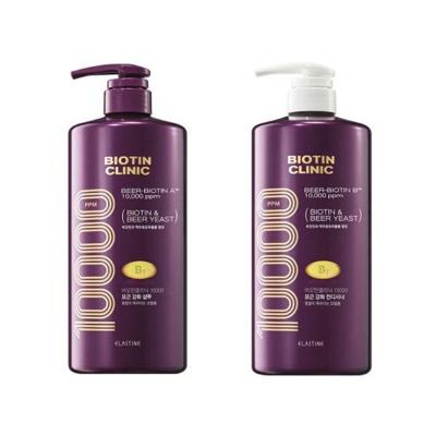 엘라스틴 비오틴클리닉 맥주효모 샴푸 1000ml+컨디셔너 1000ml