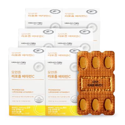 모먼튼 리포좀 비타민C 30정 6박스 고함량 프리미엄 (6개월분)
