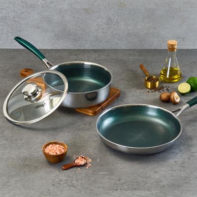 클래딘 이연복셰프 코아 테트라 3PLY 후라이팬 2종 3p(후라이팬 28cm+소테팬 24cm)