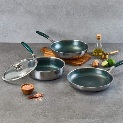 클래딘 이연복셰프 코아 테트라 3PLY 후라이팬 3종 4p(후라이팬 28cm+웍 28cm+소테팬 24cm)