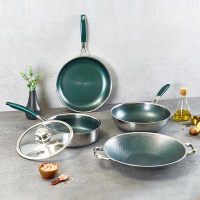 클래딘 이연복셰프 코아 테트라 3PLY 후라이팬 4종 5p(후라이팬 28cm+웍 28cm+소테팬 24cm+그리들 36cm)