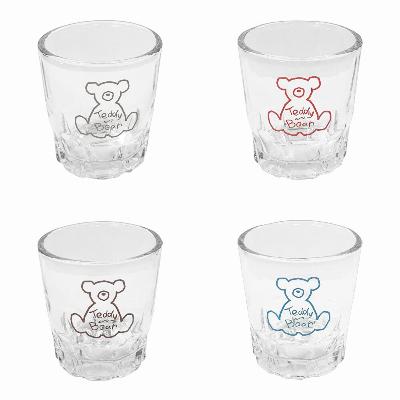 TR테디베어(Teddy Bear) 캐릭터 소주잔 기본형 65ml 4P 세트