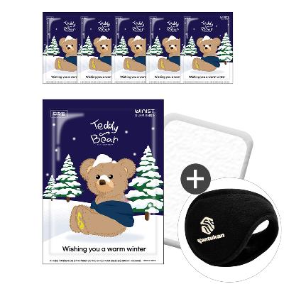 TR 테디베어 붙이는 핫팩 소형 50g + 칸투칸 고급 귀마개