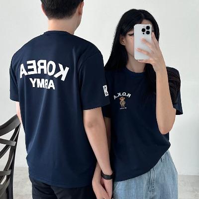 [테디베어] 남녀공용 쿨링 밀리터리 ROKA 로카 가슴로고 반팔티