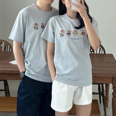 [테디베어] 쿨링, UV차단, 친환경 섬유 소로나 아스킨 옴니버스 테디베어 캐릭터 남여공용 반팔티셔츠