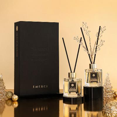 [에멜시] 홀리데이 크리스탈 재즈 디퓨저 120ml*2개 실내용 선물세트(쇼핑백포함)
