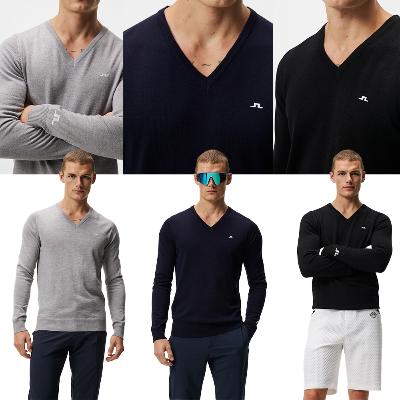 제이린드버그 남성 리만 브이넥 니트 간절기 스웨터