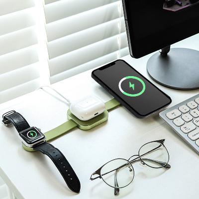 ★한판특가★[머레이] 포터블 폴더블 3in1 무선충전기 DUAL-TAP-DUO