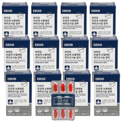 [12박스구성] 브리오 초임계 쏘팔메토 옥타코사놀 알파 (30캡슐)/전립선건강/남성건강