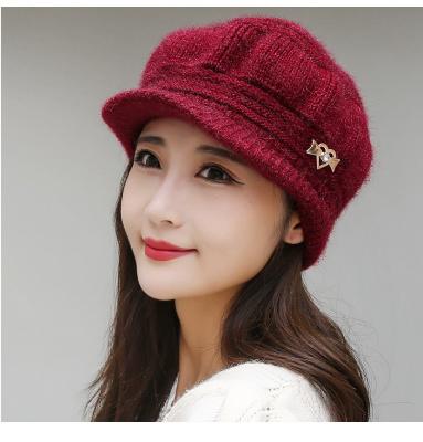 여성 니트 앙고라 호박모자 1+1