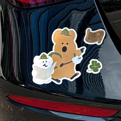 귀여운 다이노탱 캐릭터 자동차 리무벌 데코 스티커 / 차량용 다용도 리무버블