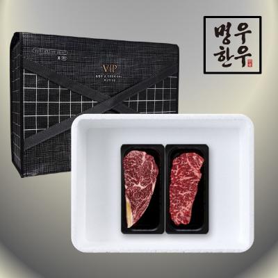 [명우한우] 한우1+등급 냉장 선물세트 0.6kg (등심 300g, 채끝 300g)M109